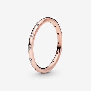 Pandora Simple Sparkling Band Ring Rose Gold BRAND NEW